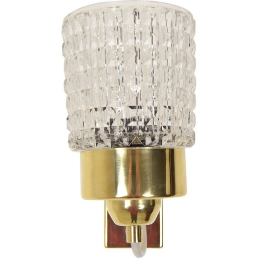 Lampe en verre vintage par Lidokov, Tchécoslovaquie 1960