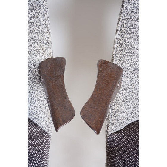 Image 1 of Paire de fauteuils gris du milieu du siècle dernier, Tchécoslovaquie, années 1950