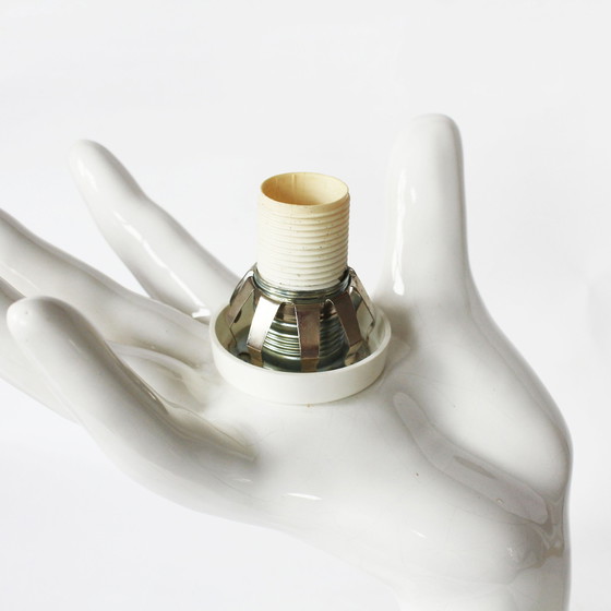 Image 1 of Lampe à main vintage en céramique avec boule en verre, 1980S