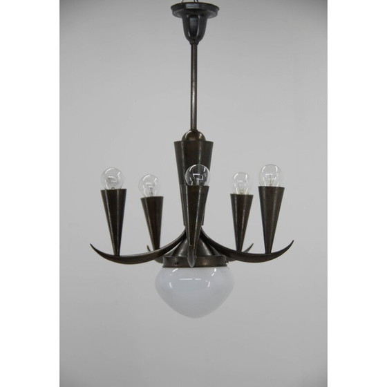 Image 1 of Lustre cubiste vintage par Ias, 1910s