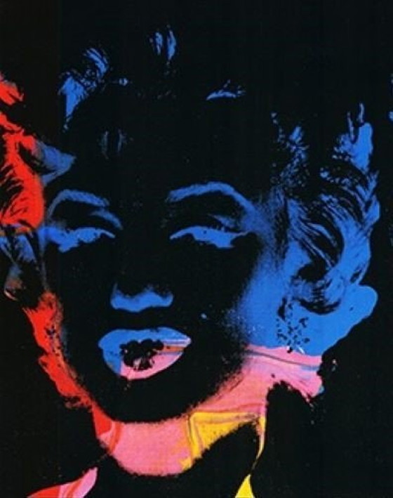 Image 1 of Quatre marilyns multicolores - Gravure d'après Andy Warhol, 1979/1986