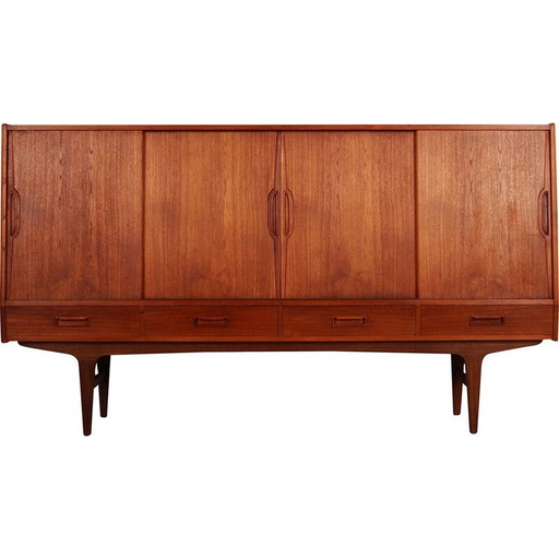Buffet haut vintage en teck par Børge Dam, 1970