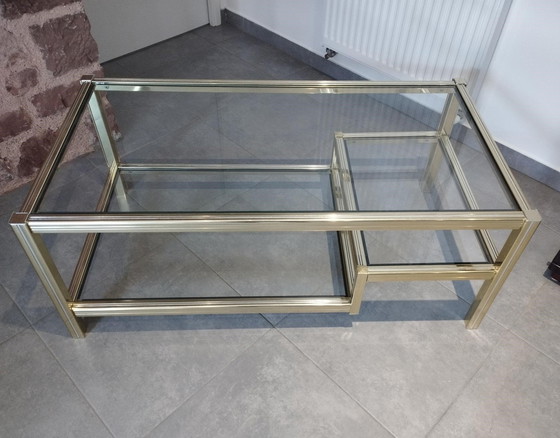 Image 1 of Table Basse Avec Ses 3 Plateaux En Verre