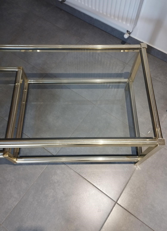 Image 1 of Table Basse Avec Ses 3 Plateaux En Verre