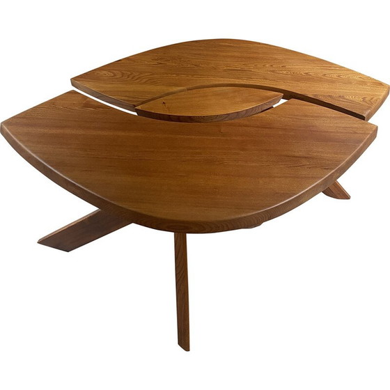 Image 1 of Table vintage en bois d'orme "T22-eye" par Pierre Chapo, 1970