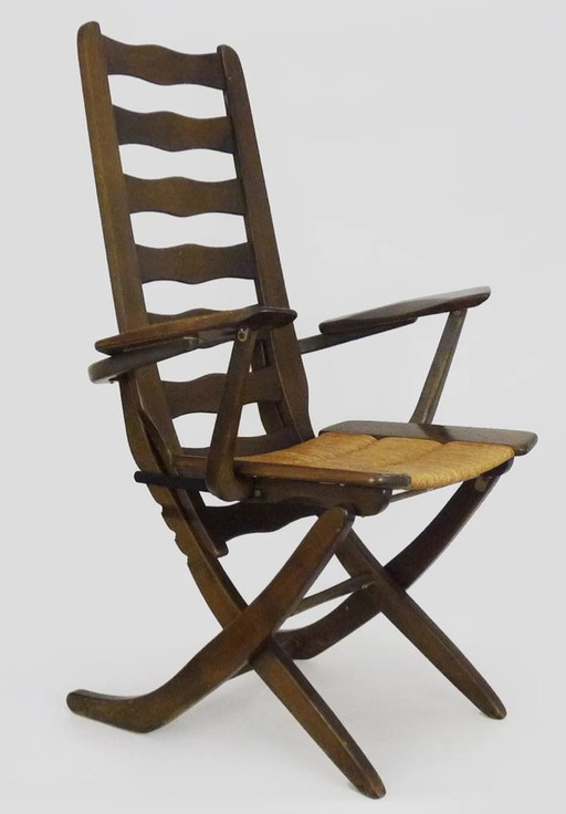 Paire De Fauteuil Transat Chaise Relax Triconfort France, Vintage,