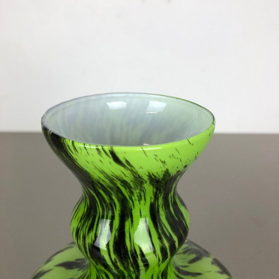 Image 1 of Grand vase vintage Vert Pop Art Opaline Florence Italie 1970