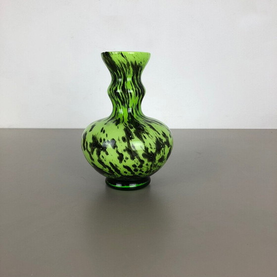 Image 1 of Grand vase vintage Vert Pop Art Opaline Florence Italie 1970