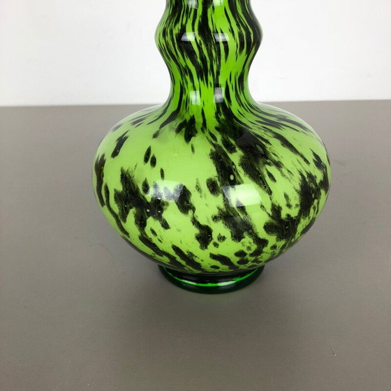 Image 1 of Grand vase vintage Vert Pop Art Opaline Florence Italie 1970