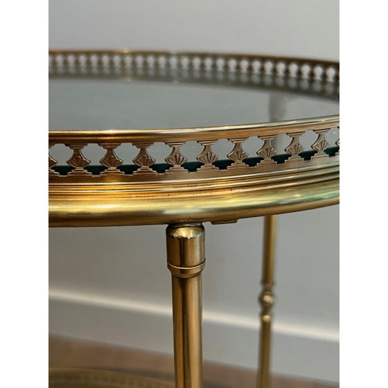 Image 1 of Table roulante vintage en laiton, France 1940