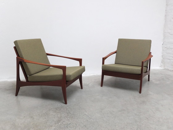 Image 1 of Rare paire de fauteuils Easy Chairs par Knoll Antimott, 1950S