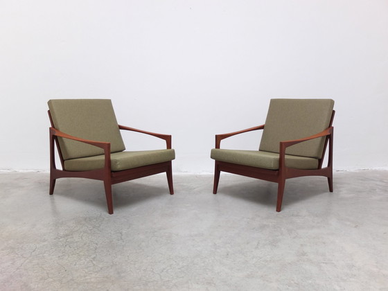 Image 1 of Rare paire de fauteuils Easy Chairs par Knoll Antimott, 1950S