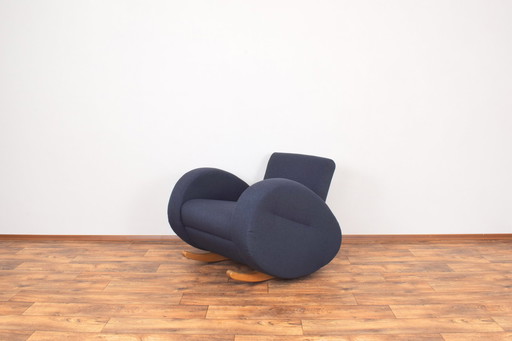 Fauteuil à bascule allemand du Mid Century de Bretz, 1980S