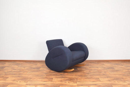 Fauteuil à bascule allemand du Mid Century de Bretz, 1980S