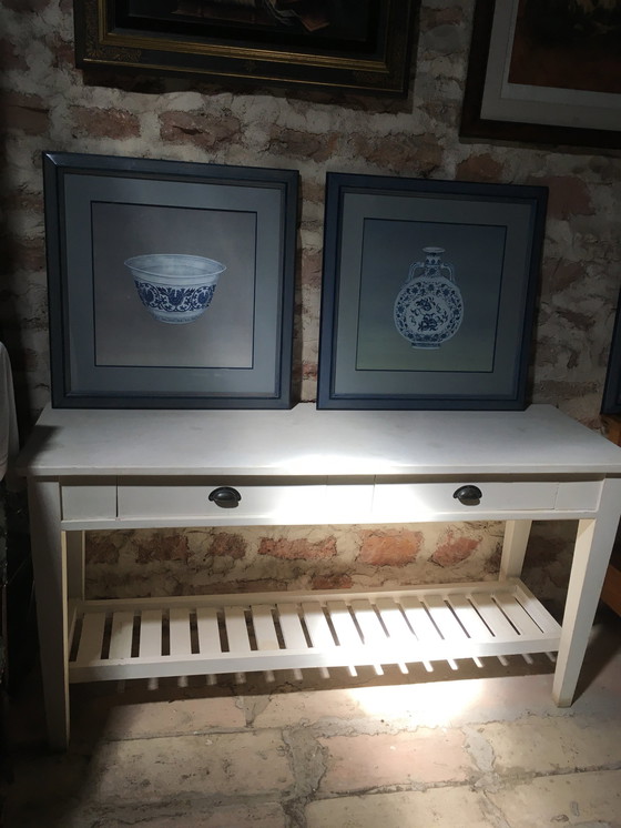 Image 1 of Console vintage en pin