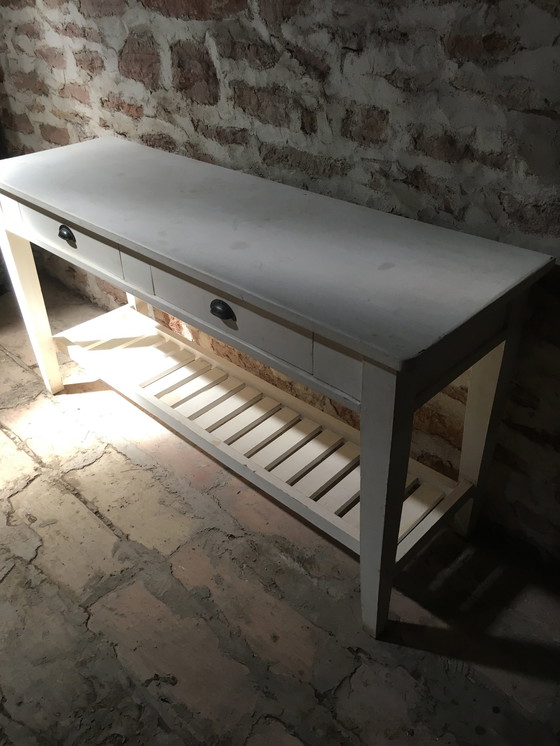 Image 1 of Console vintage en pin