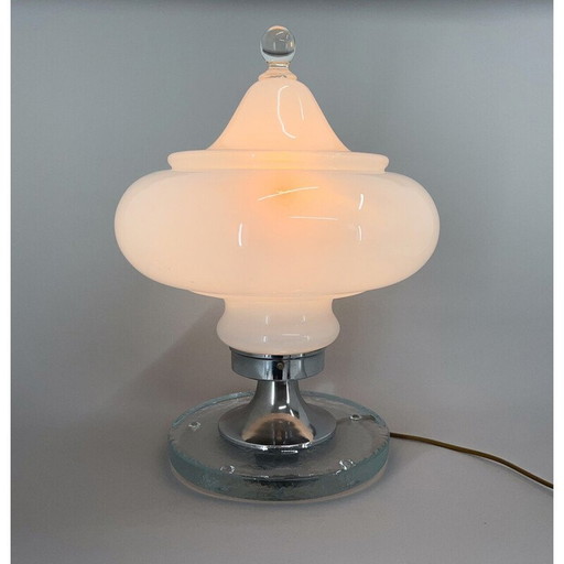 Lampe de table italienne vintage en verre de Murano par Carlo Nason pour Mazzega, 1970