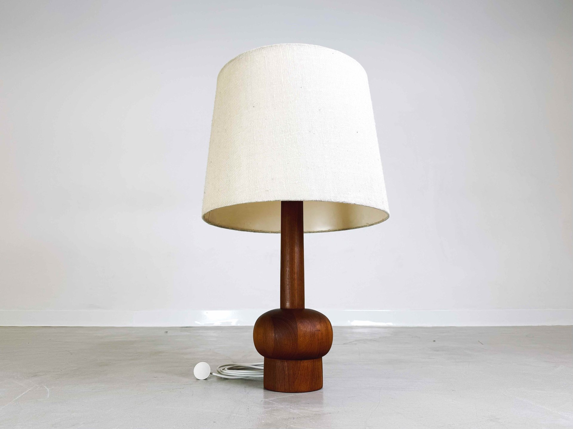 Lampadaire Raphia et Verre Erede Naturel