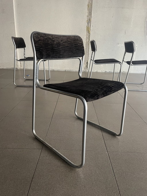 4X chaises vintage Se09 par Walter Antonis pour Spectrum, Ca70S