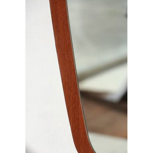 Rétroviseur vintage en teck, 1960