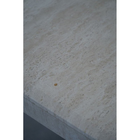 Image 1 of Table de salle à manger carrée scandinave en marbre blanc, 1980