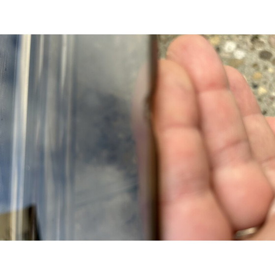 Image 1 of Table basse vintage en métal chromé et plateau en verre fumé, 1970