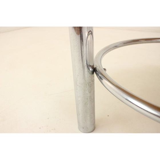 Image 1 of Table basse vintage en bois et chrome par Kovona, Tchécoslovaquie 1960
