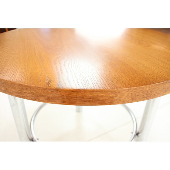 Image 1 of Table basse vintage en bois et chrome par Kovona, Tchécoslovaquie 1960