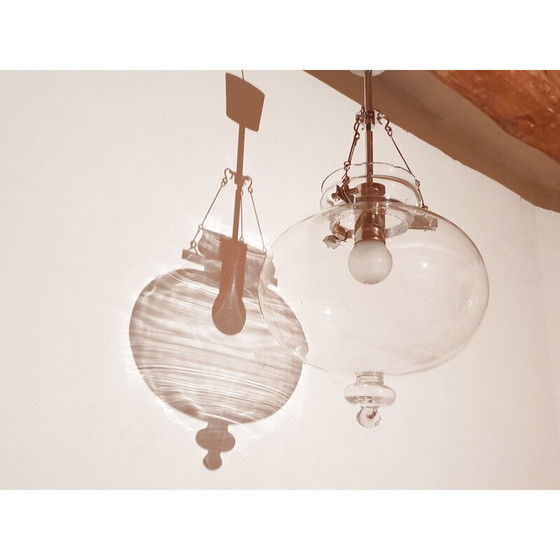 Image 1 of Suspension en verre vintage par Herbert Proft pour Limburg 1960s
