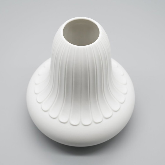 Image 1 of Heinrich Bisque Porcelaine Vase Duo Vintage 60S 70S Design Op-Art Relief