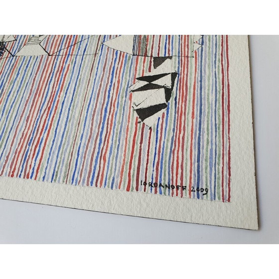 Image 1 of Aquarelle vintage sur papier n 492 de Jérémie Iordanoff, 2009