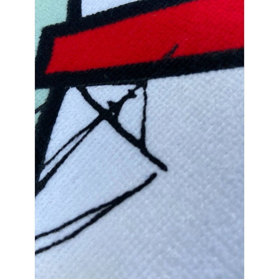 Image 1 of Serviette de plage vintage "Les aventures de Tintin" par Hergé pour Jalla, 1995