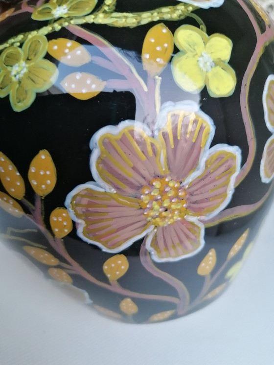 Image 1 of Vase peint à la main/signé, Artiste Evalien Ritmeester