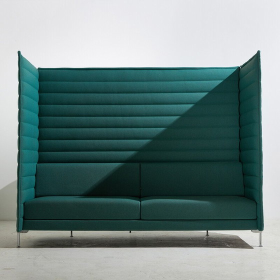 Image 1 of Canapé vintage 3 places "Alcove Xtra High" en tube d'acier chromé par Ronan et Erwan Bouroullec pour Vitra, 2000