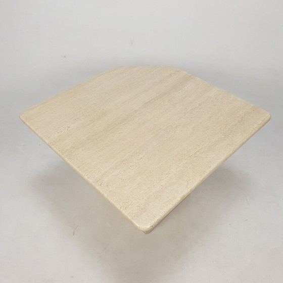 Image 1 of Table basse vintage en travertin, Italie 1980