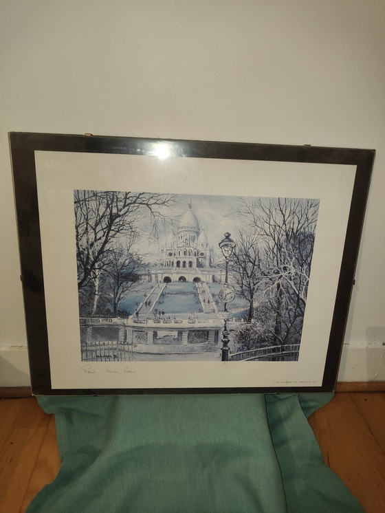 Image 1 of Aquarelle Vintage De Sacré Coeur Paris