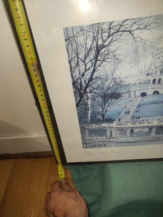 Image 1 of Aquarelle Vintage De Sacré Coeur Paris