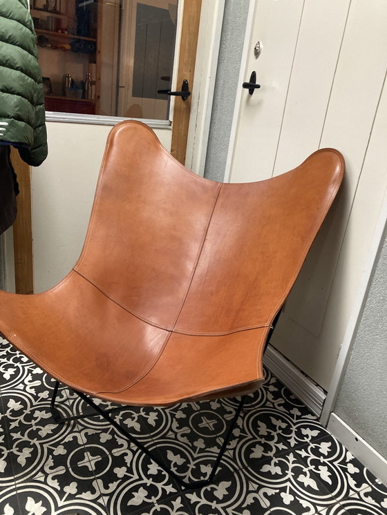 Image 1 of Cuero Butterfly Chair Saddle Leather Pampa Mariposa