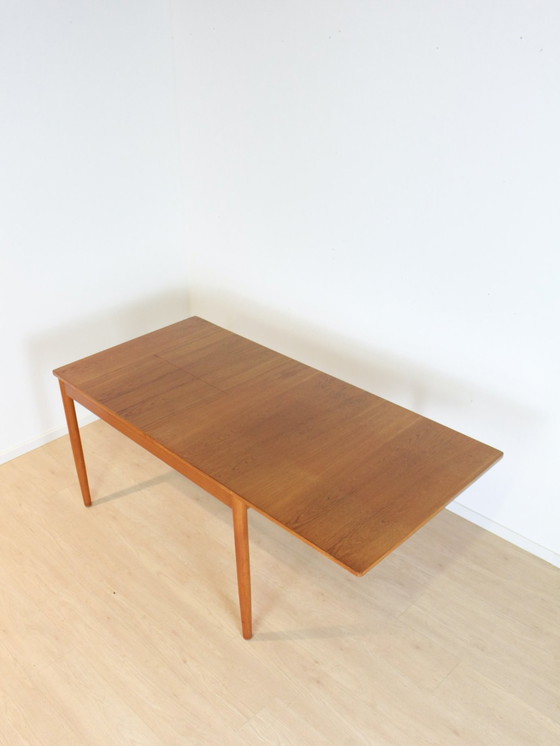 Image 1 of Table de salle à manger vintage en teck avec plateau à bascule