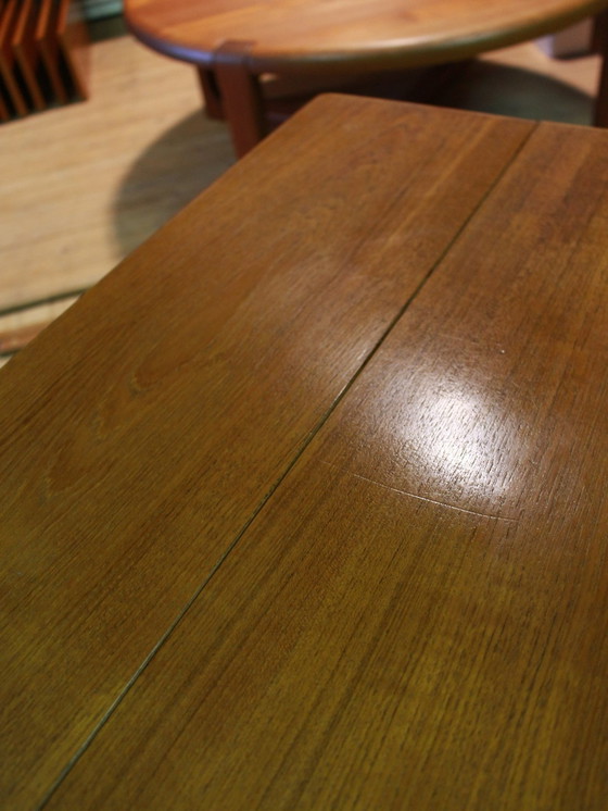 Image 1 of Table de salle à manger vintage en teck avec plateau à bascule