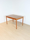 Table de salle à manger vintage en teck avec plateau à bascule