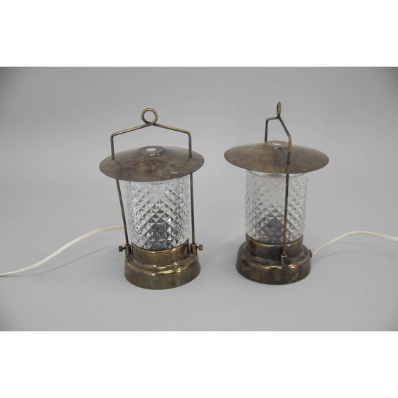 Image 1 of Paire de lampes de table vintage, Tchécoslovaquie 1970