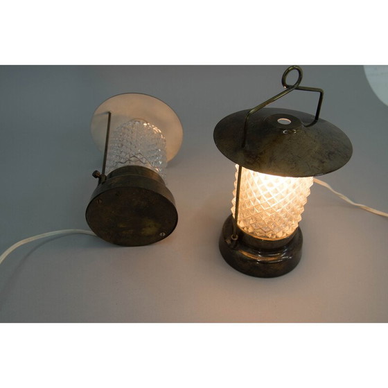 Image 1 of Paire de lampes de table vintage, Tchécoslovaquie 1970