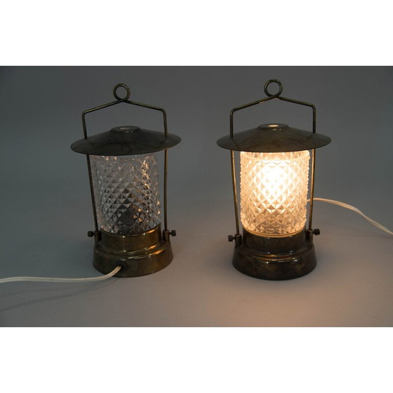 Image 1 of Paire de lampes de table vintage, Tchécoslovaquie 1970