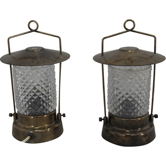 Image 1 of Paire de lampes de table vintage, Tchécoslovaquie 1970