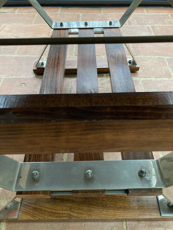 Image 1 of Table À Système, Portefeuille, Design,Placage Teck Années 80