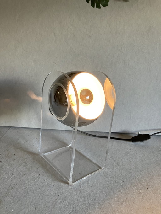 Lampe de table vintage en forme de globe terrestre de l'ère spatiale