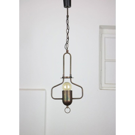 Lampe suspendue vintage en métal, 1980