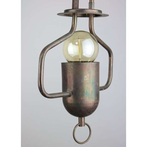 Image 1 of Lampe suspendue vintage en métal, 1980