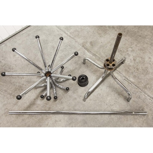 Porte-manteau perroquet vintage en métal chromé, 1960